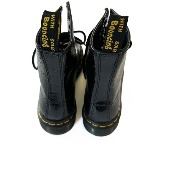 Dr. Martens Distressed 8 Eye Patent Leather Combat 1460 Ankle Boots Womens US 7 - Picture 5 of 11
